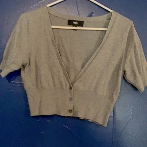 Soft gray cardigan cover up (half-shirt)